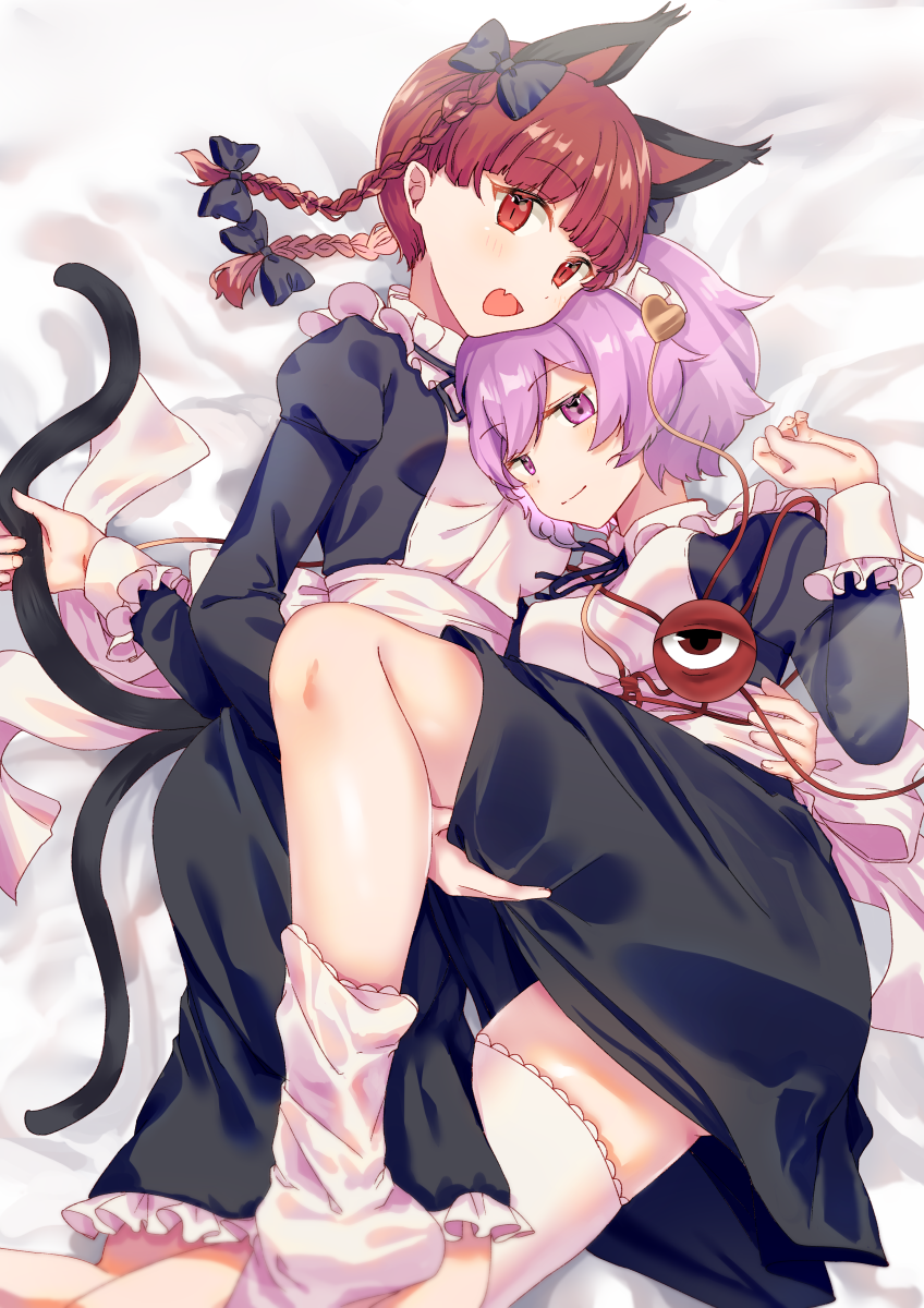 komeiji satori and kaenbyou rin (touhou) drawn by chieezuik