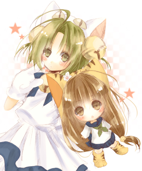 dejiko and puchiko (di gi charat) drawn by kapocha
