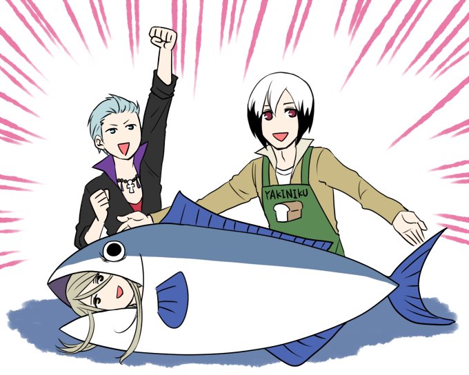 kitamura sora, kuzunoha amehiko, and koron chris (idolmaster and 1 more) drawn by tono_(nyorozou17)