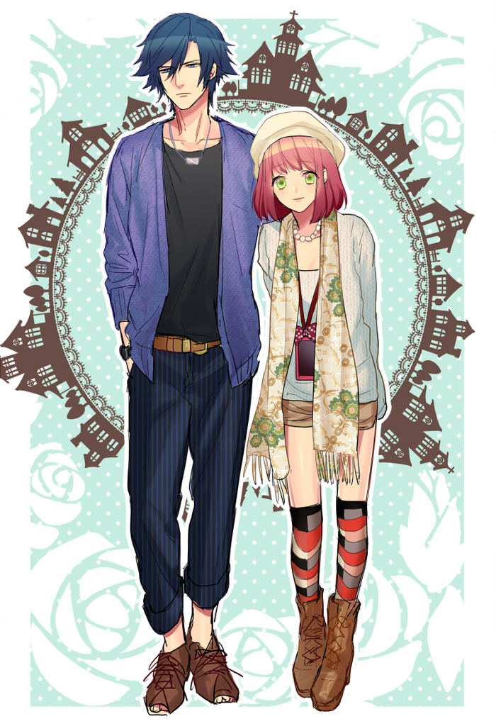 nanami haruka and ichinose tokiya (uta no prince-sama) drawn by fujiwara_ryo_(wsise47)