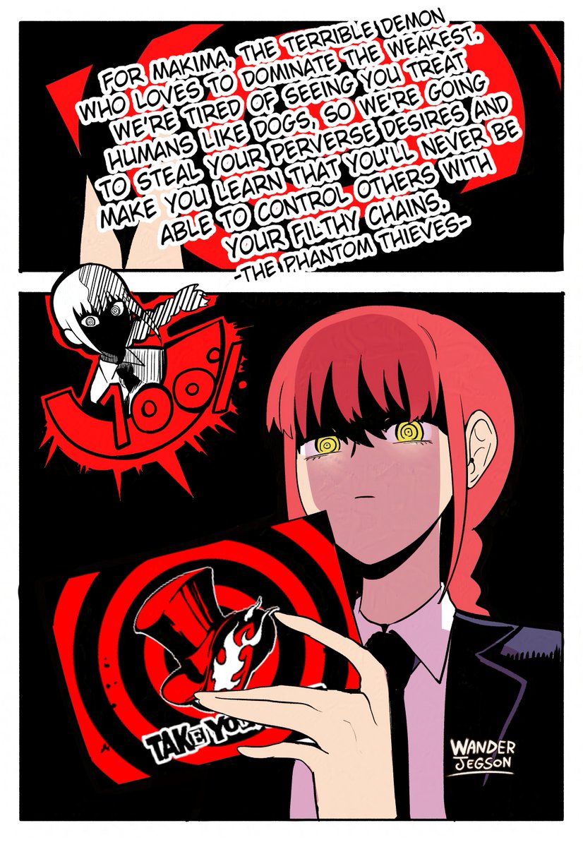 makima (persona and 2 more) drawn by wanderjegson