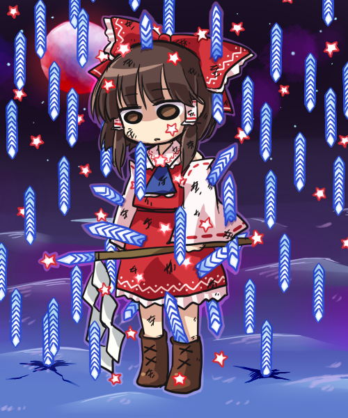 hakurei reimu (touhou and 1 more) drawn by pote_(ptkan)