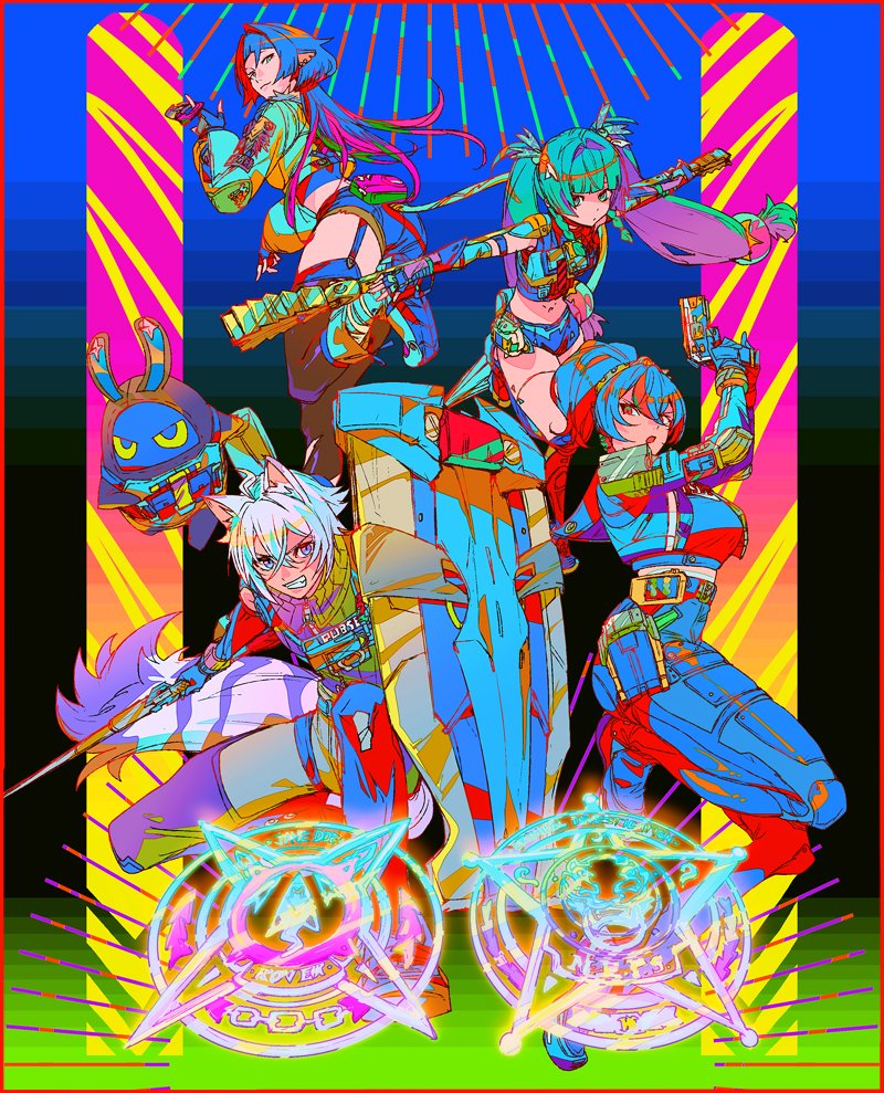 jane doe, zhu yuan, qingyi, seth lowell, and securityboo (zenless zone zero) drawn by mizu_cx