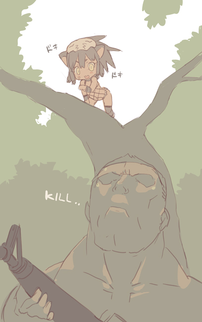 predator and dutch (predator) drawn by blade_(galaxist)
