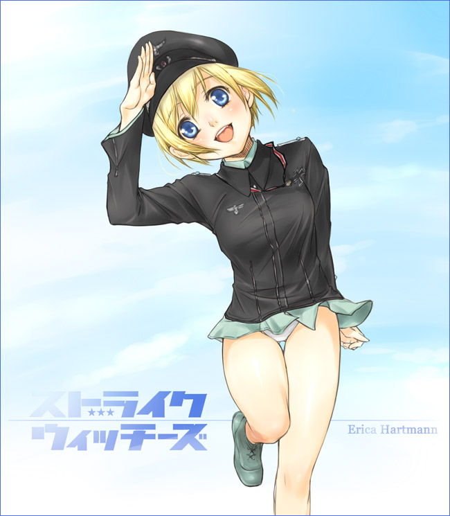 erica hartmann (world witches series and 1 more) drawn by kanda_aya
