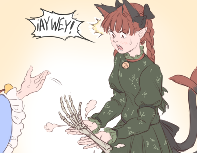 komeiji satori and kaenbyou rin (touhou) drawn by mefomefo