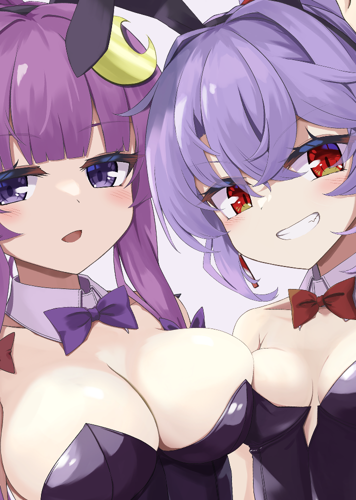 remilia scarlet and patchouli knowledge (touhou) drawn by akisome_hatsuka