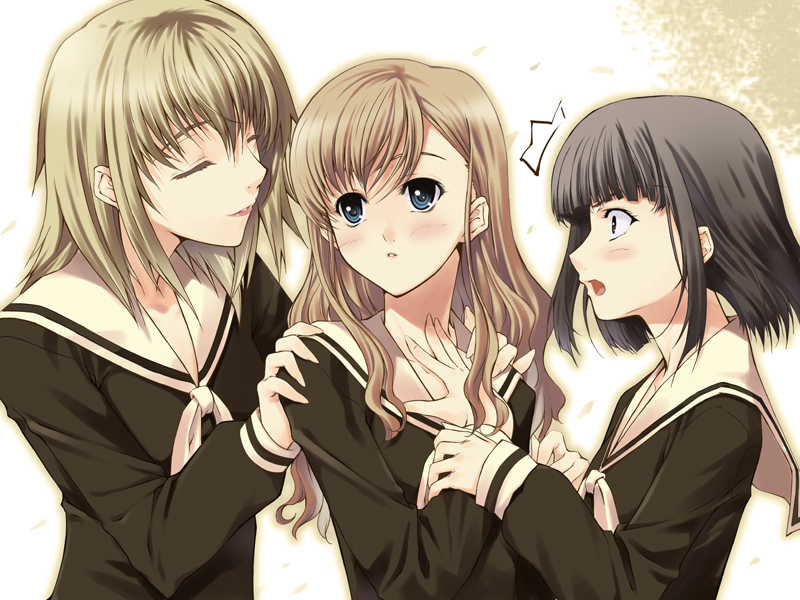 toudou shimako, nijou noriko, and satou sei (maria-sama ga miteru) drawn by tachibana_yuu