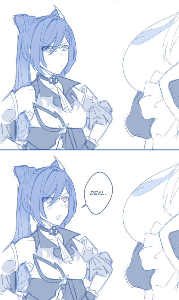 keqing and ningguang (genshin impact) drawn by hinagi_(fox_priest)
