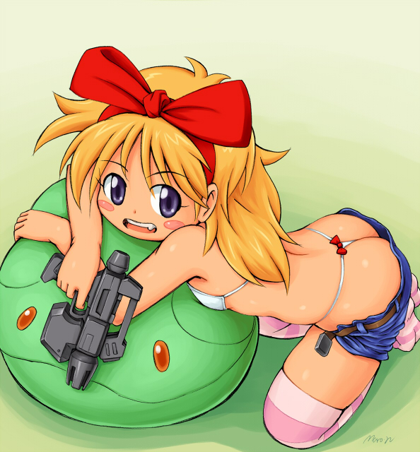 haro and kikka kitamoto (gundam and 1 more) drawn by maro-n