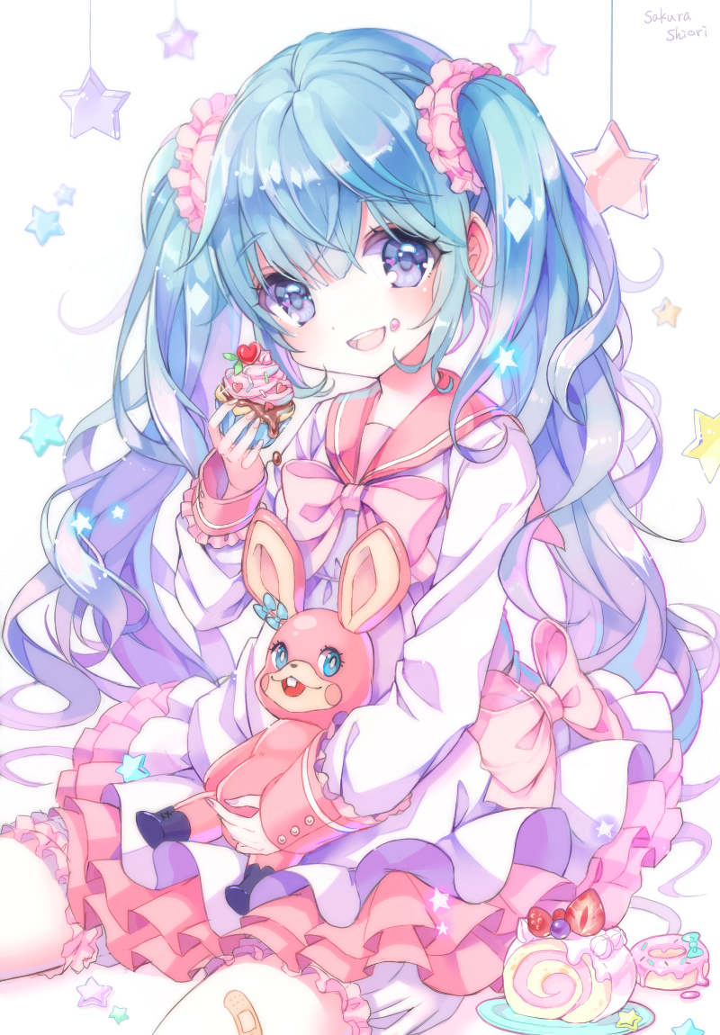 hatsune miku (vocaloid and 1 more) drawn by sakura_shiori