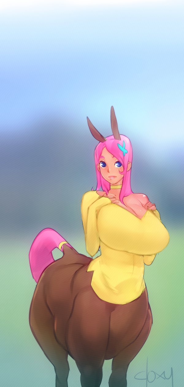 fluttershy (my little pony and 1 more) drawn by doxy