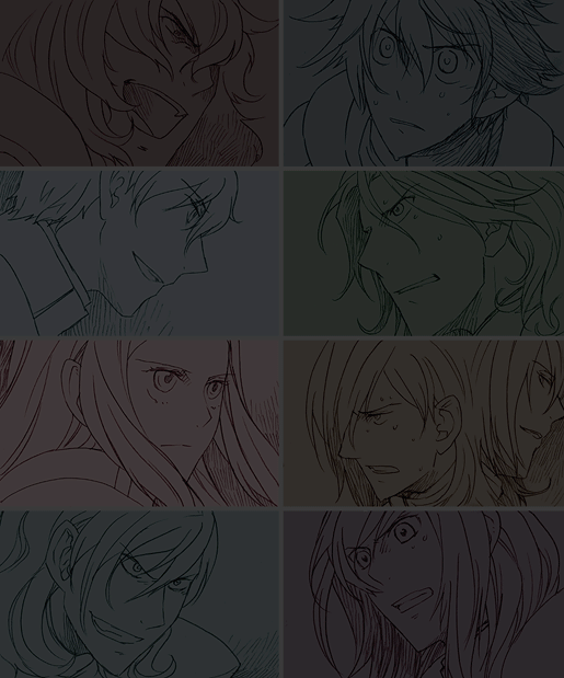 tieria erde, setsuna f. seiei, lockon stratos, allelujah haptism, soma peries, and 4 more (gundam and 1 more) drawn by matsuo