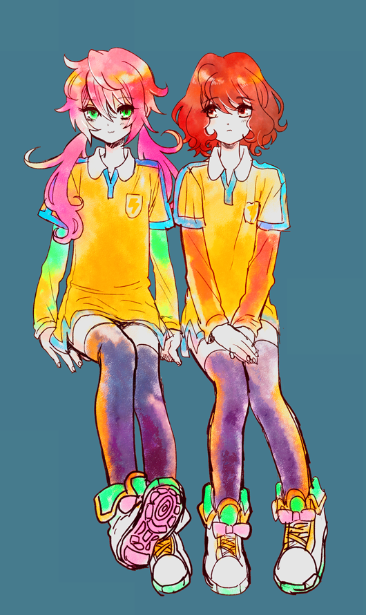 kirino ranmaru and shindou takuto (inazuma eleven and 1 more) drawn by sarasara