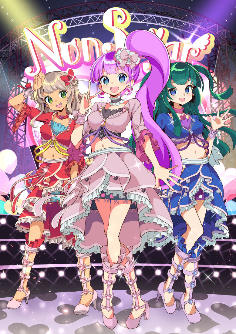 manaka non, tsukikawa chili, and taiyo pepper (pretty series and 1 more) drawn by ceros