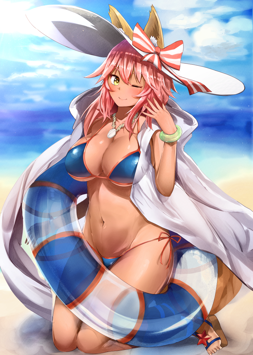 tamamo and tamamo no mae (fate and 1 more) drawn by nanasumi_(pantie_party_project)