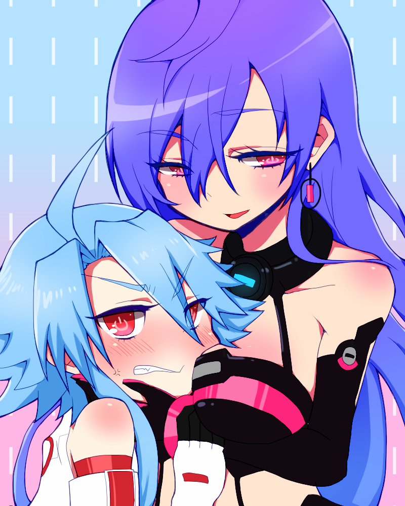white heart and iris heart (neptune) drawn by nakagawa_(shirupet_logic)