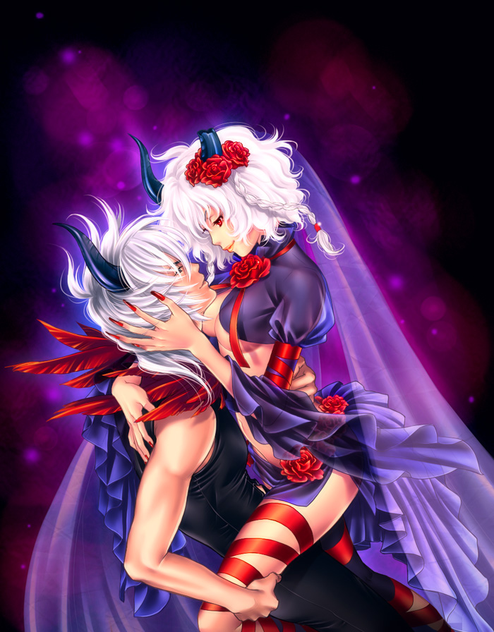 lucifer and abane reizei (daemon bride) drawn by kiske