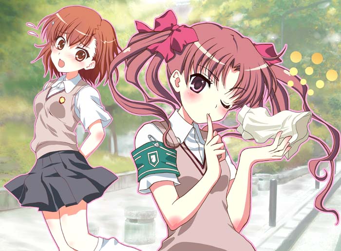 misaka mikoto and shirai kuroko (toaru majutsu no index and 1 more) drawn by masuyama_kei
