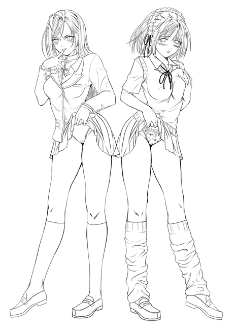akashiya moka, kurono kurumu, and inner moka (rosario+vampire) drawn by sakura_kanawo