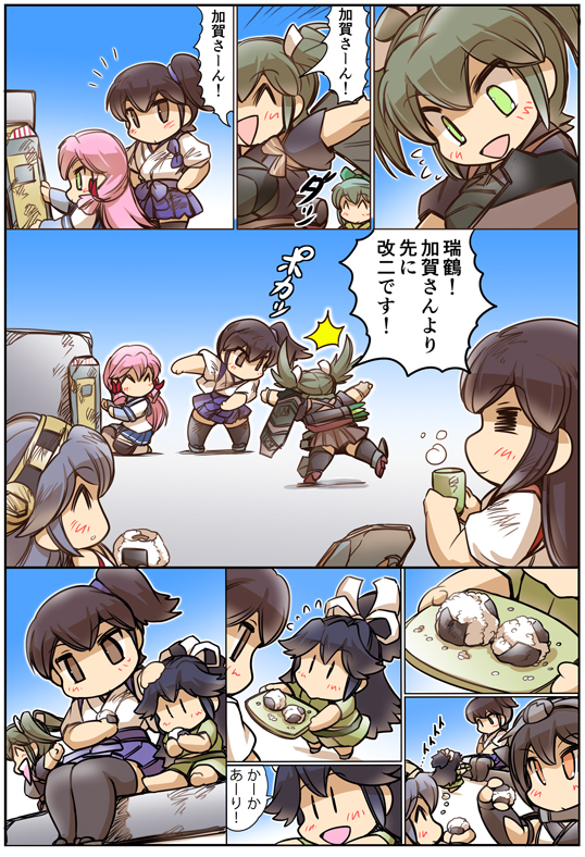 kaga, akagi, zuikaku, haruna, nagato, and 4 more (kantai collection) drawn by hisahiko