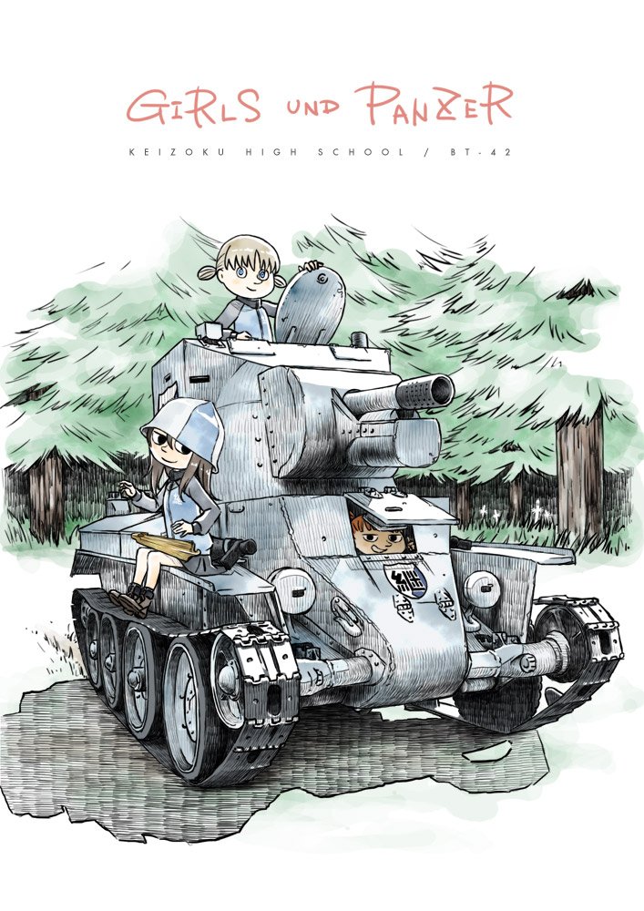 mika, aki, mikko, and hattifattener (girls und panzer and 1 more) drawn by makio_(es335)