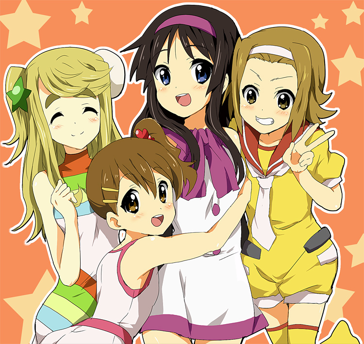 akiyama mio, hirasawa yui, tainaka ritsu, and kotobuki tsumugi (k-on!) drawn by maruki_(punchiki)