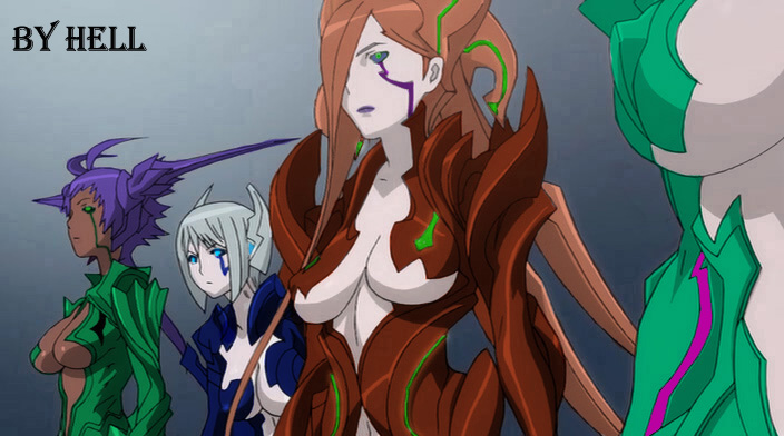amaha masane, tsuzuki shiori, and nora (witchblade)