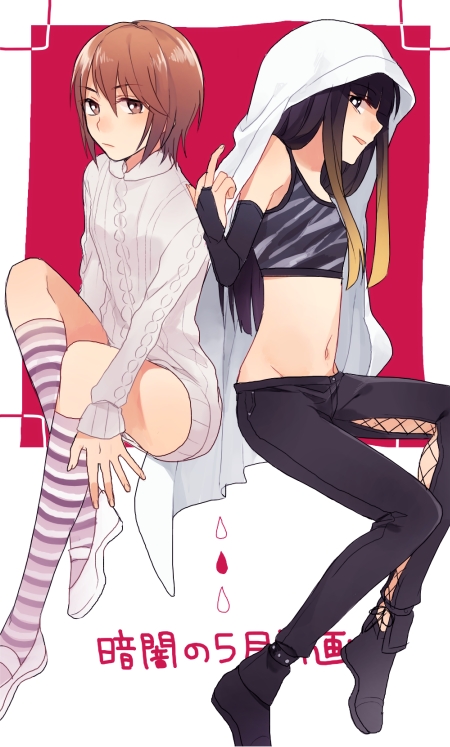 kinuhata saiai and kuroyoru umidori (toaru majutsu no index and 1 more) drawn by zarutsu