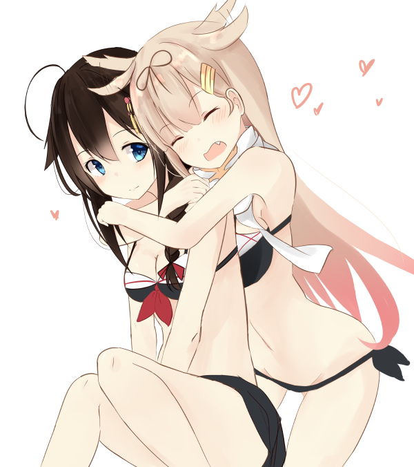 shigure, yuudachi, shigure kai ni, and yuudachi kai ni (kantai collection) drawn by yuki_(yukin0128)