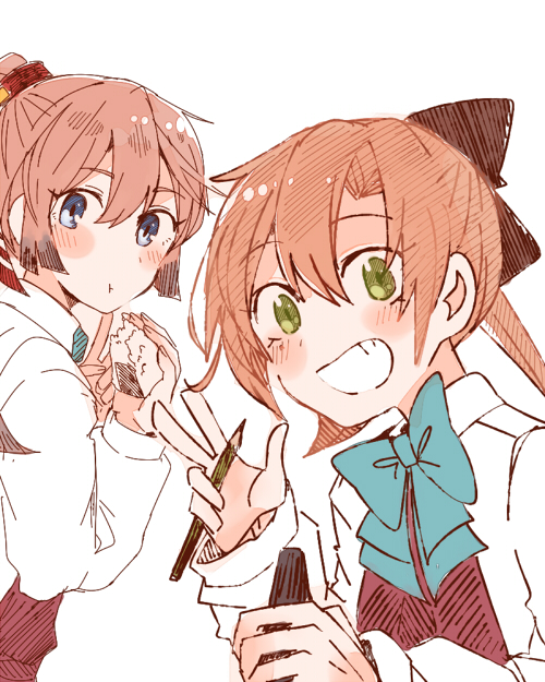 akigumo and kazagumo (kantai collection) drawn by itomugi-kun