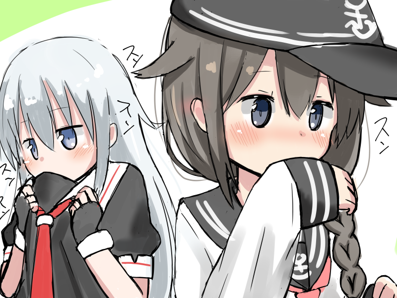 hibiki and shigure (kantai collection) drawn by mugicha_(mugitya912)