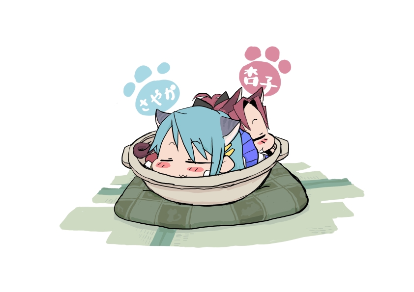 miki sayaka and sakura kyoko (mahou shoujo madoka magica) drawn by baku_taso
