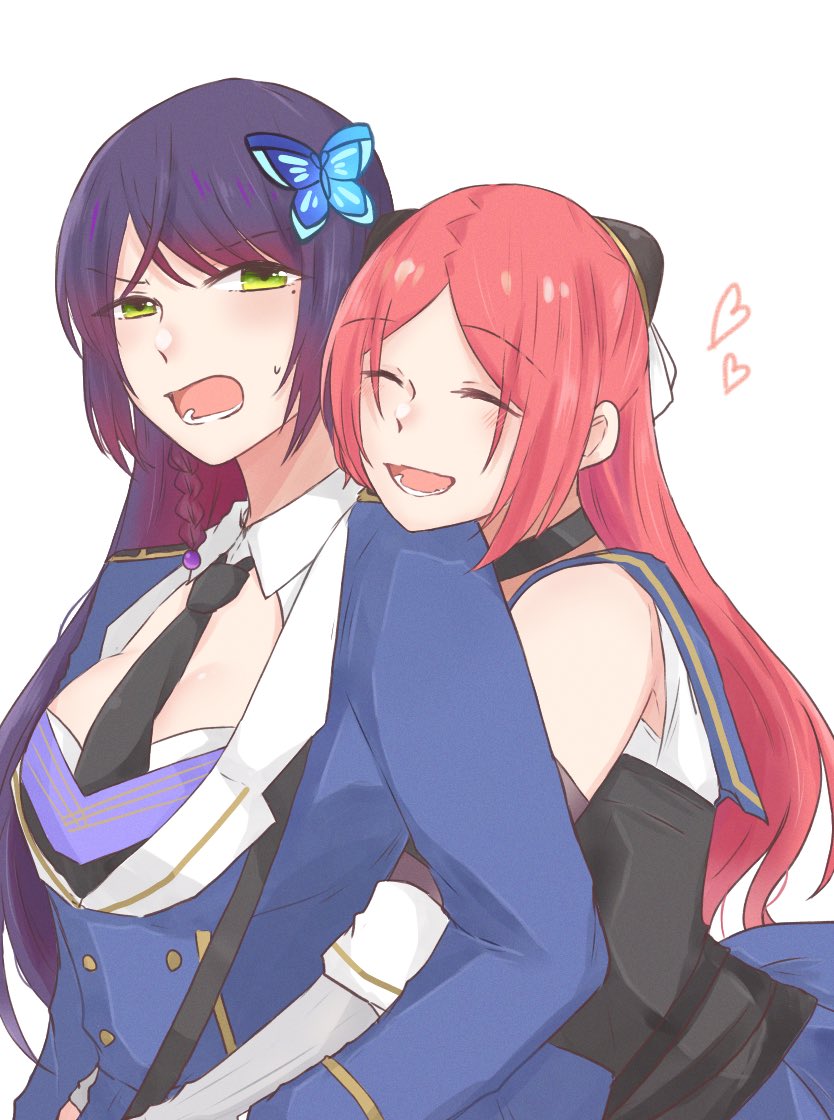 funada kiito and shiba tomoshibi (assault lily) drawn by nigari_(ngari_0115)