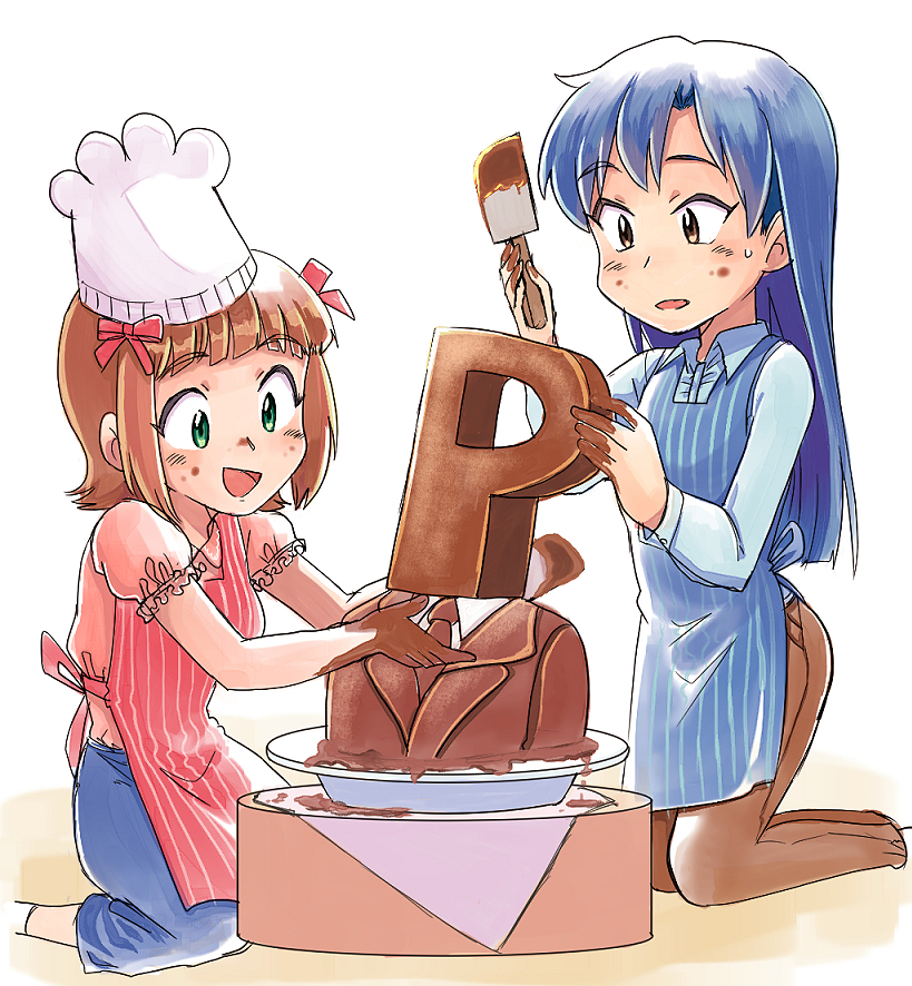 producer, kisaragi chihaya, amami haruka, and p-head producer (idolmaster) drawn by tsubobot