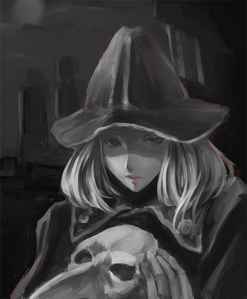 eileen the crow (bloodborne) drawn by qi_guan_liuhe