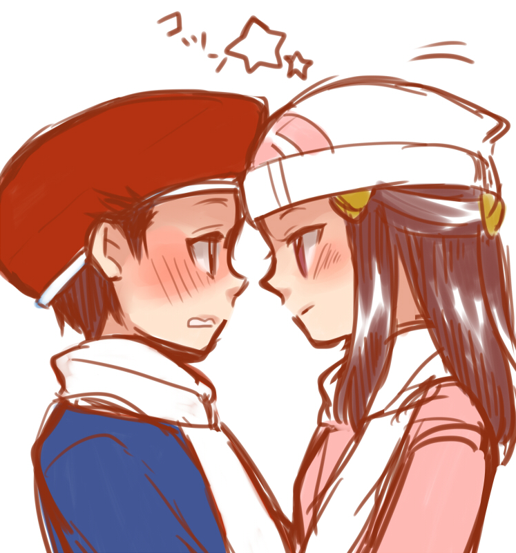 dawn and lucas (pokemon and 1 more) drawn by shirou_(vista)