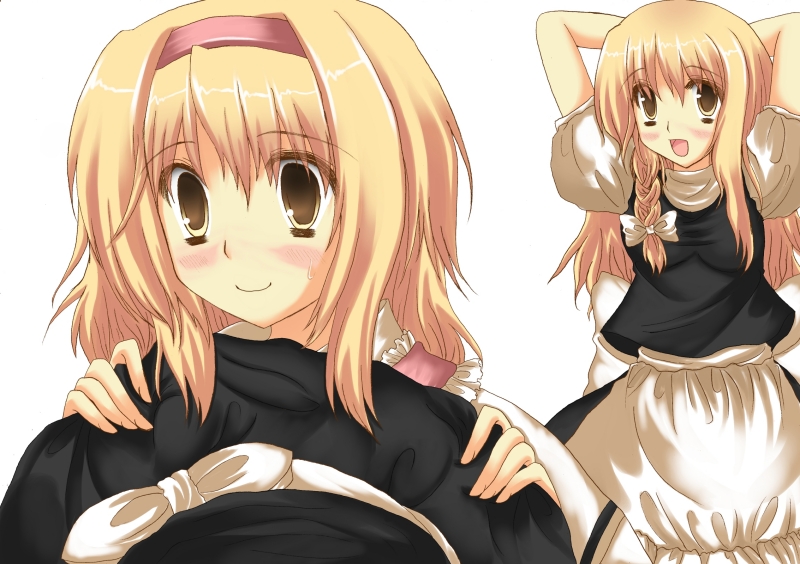 kirisame marisa and alice margatroid (touhou) drawn by kazumi_yoshizu
