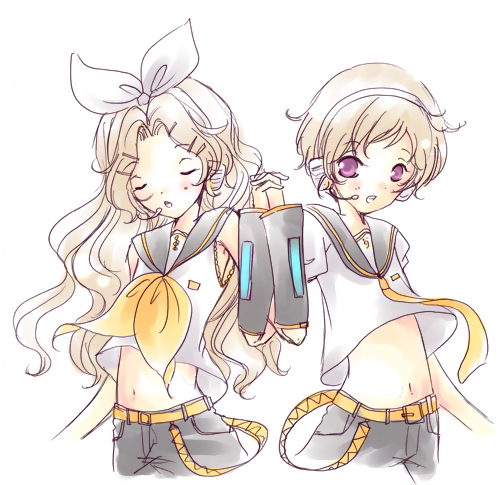 kagamine rin, kagamine len, nunnally vi britannia, and rolo lamperouge (vocaloid and 1 more)