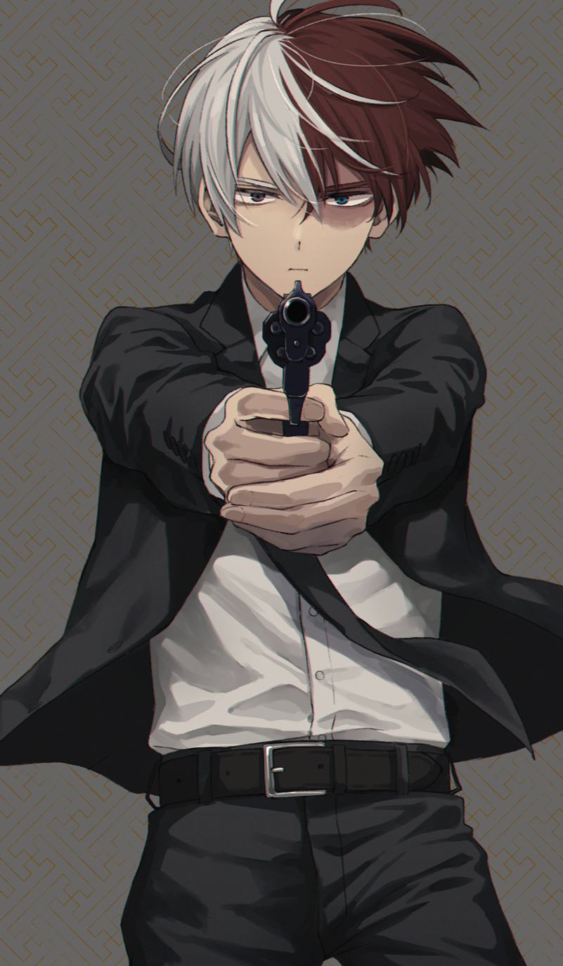 todoroki shoto (boku no hero academia) drawn by akiyama_(noconoco)