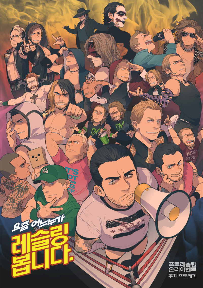 john cena, the undertaker, cody rhodes, triple h, kane, and 19 more (wwe and 1 more) drawn by cooru