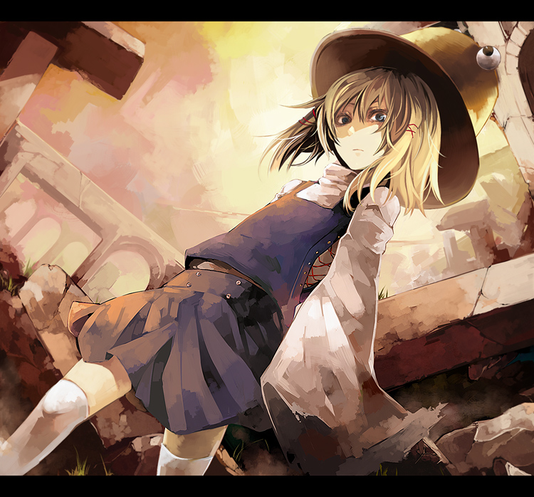 moriya suwako and pyonta (touhou) drawn by riku_(wana)