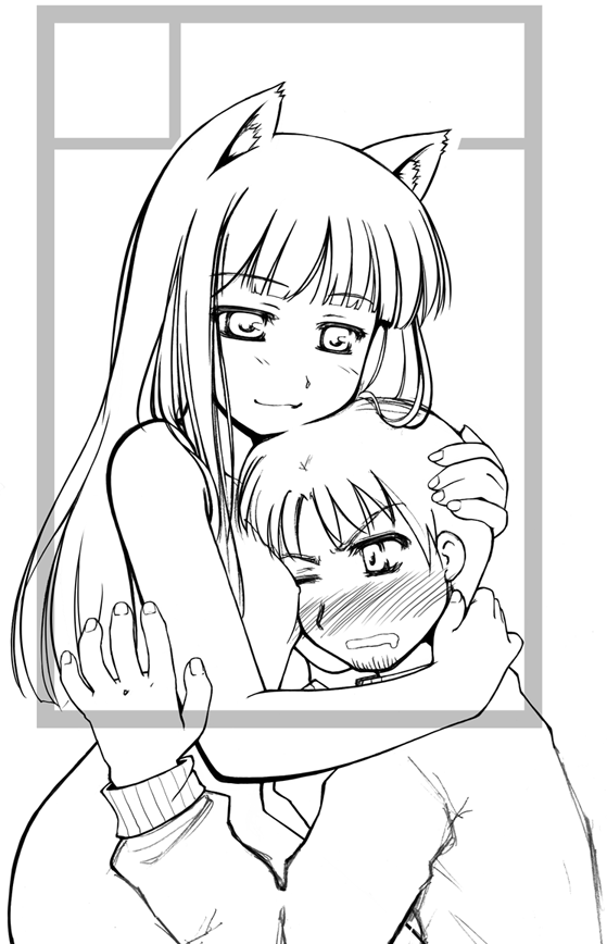 holo and craft lawrence (spice and wolf) drawn by sige