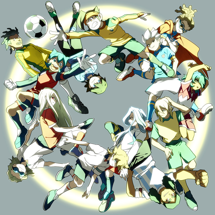 afuro terumi, endou mamoru, kidou yuuto, gouenji shuuya, rococo urupa, and 8 more (inazuma eleven) drawn by mee