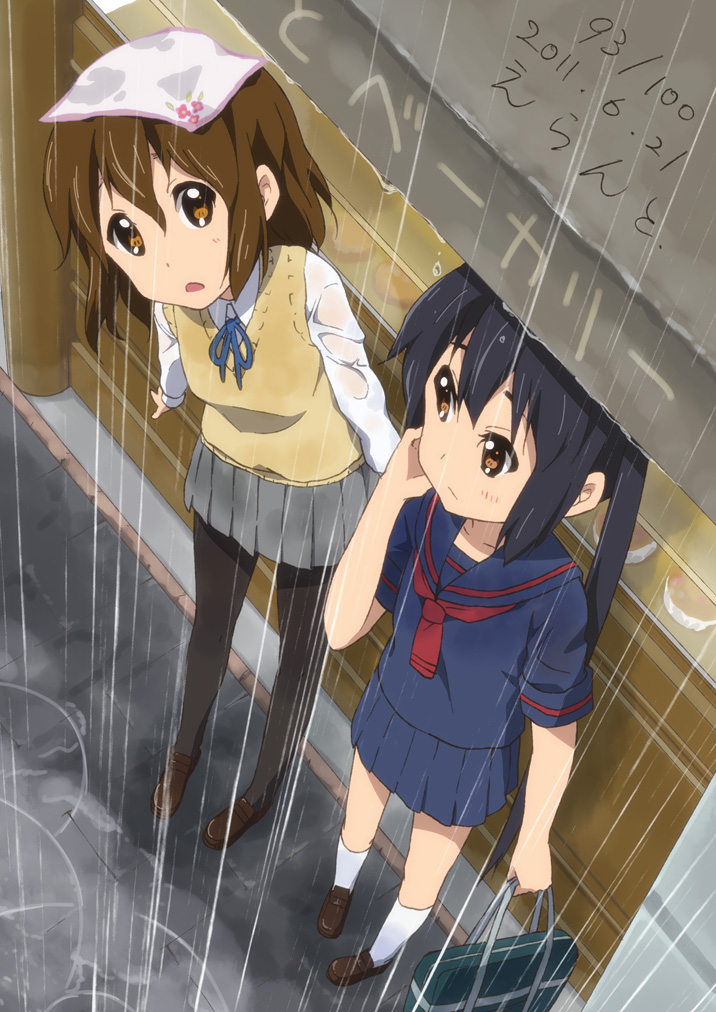 nakano azusa and hirasawa yui (k-on!) drawn by errant