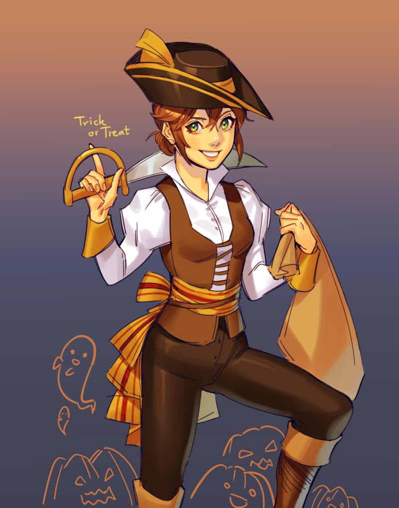 tressa colzione (octopath traveler and 1 more) drawn by mella