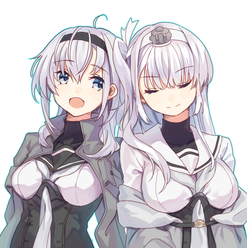 suzutsuki and fuyutsuki (kantai collection) drawn by mitsuyo_(mituyo324)
