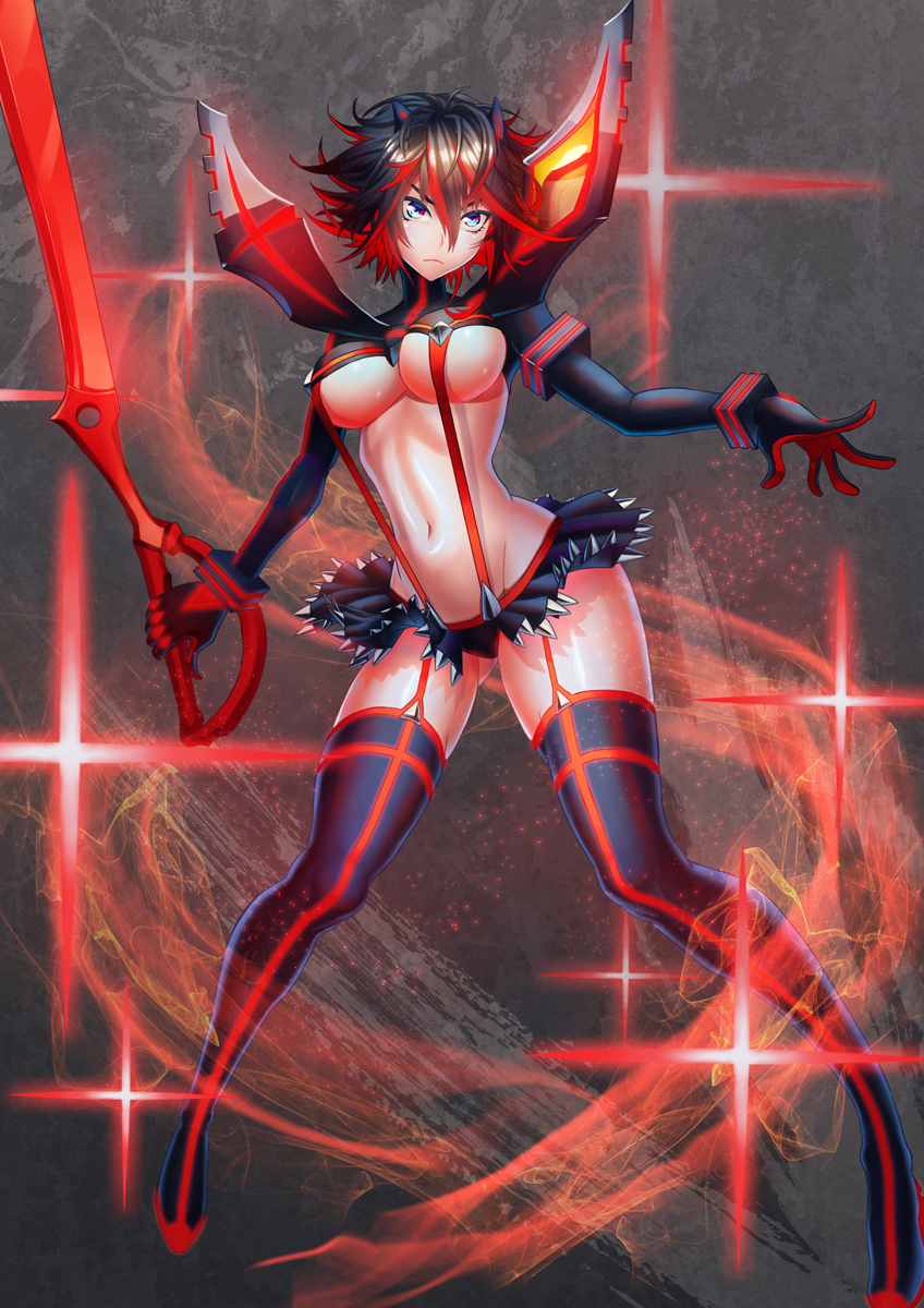 matoi ryuuko and senketsu (kill la kill) drawn by tako_seijin