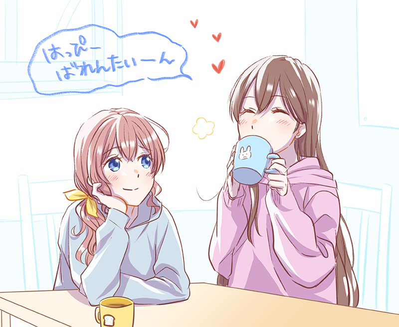 hanazono tae and yamabuki saya (bang dream!) drawn by hachikai_hacchi