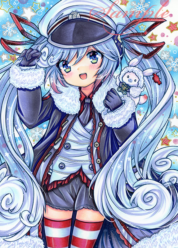 hatsune miku, yuki miku, and rabbit yukine (vocaloid) drawn by rui_(sugar3)